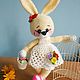 Bunny in a dress soft knitted toy. Stuffed Toys. The most beautiful toys. My Livemaster. Фото №4