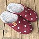 Order Women's felted Slippers 'Polka dots' 38p. Юлия Левшина. Авторский войлок COOLWOOL. Livemaster. . Slippers Фото №3