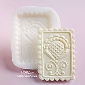 Материалы для творчества handmade. Livemaster - original item Chocolate mold 5,9 x 4,2 x 0,5 cm Silicone Mold. Handmade.
