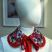 Аксессуары handmade. Livemaster - original item Collars: Removable collar made of Pavlovsky Posad shawl. Handmade.