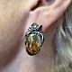 Charm earrings with Cherry quartz, silvering. Earrings. AnnaCraft. My Livemaster. Фото №6
