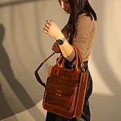 Сумки и аксессуары handmade. Livemaster - original item leather bag brown. Handmade.