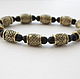 Bracelet made of lava and bronze. Bead bracelet. MintTiger. Online shopping on My Livemaster.  Фото №2