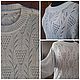Джемпер ажурный вискоза. Джемперы. Мастерская K. WooD_KnitweaR. Ярмарка Мастеров.  Фото №8