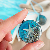 Украшения handmade. Livemaster - original item Ocean Pendant - with a starfish. Handmade.