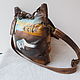 Leather double-sided bag with custom painting for Alexandra. Classic Bag. Innela- авторские кожаные сумки на заказ.. My Livemaster. Фото №5