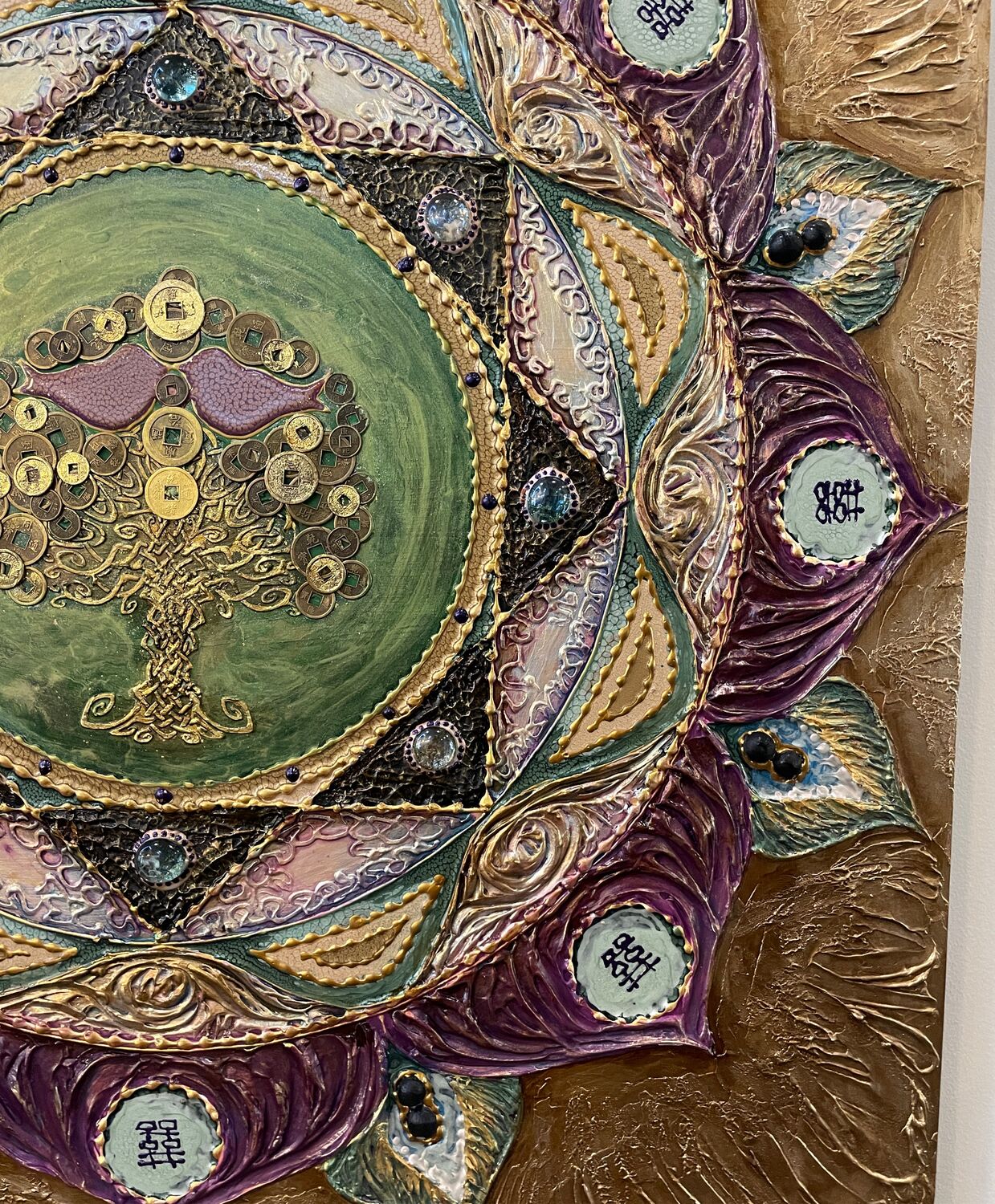 Картина талисман Мандала Денежное Дерево на богатство и любовь в ...