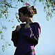 Order Elven Dress «Violet Bloom» Long Fantasy Elven Hooded Dress. mongolia. Livemaster. . Dresses Фото №3