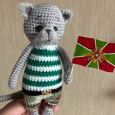 Подарки и сувениры ручной работы. Ярмарка Мастеров - ручная работа Пограничник кот. Handmade.