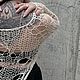 Вязаное платье-сетка из хлопка. Платья. Rima Gagieva (radke). Ярмарка Мастеров.  Фото №4