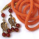 Лариат "Питерский листопад" . Lariats. Charming image - necklace,  tie. Online shopping on My Livemaster.  Фото №2