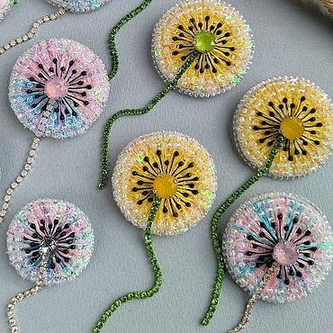 Украшения ручной работы. Ярмарка Мастеров - ручная работа Одуванчик брошь. Handmade.