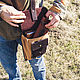 Order Leather and canvas crossbody bag. G.L.A.D.. Livemaster. . Men\'s bag Фото №3