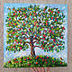 Painting Apple Tree Tree of Life Tree of Happiness Oil Canvas 40 x 40. Pictures. matryoshka (azaart). My Livemaster. Фото №4