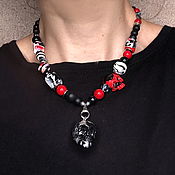 Работы для детей, handmade. Livemaster - original item gift for birthday. Beads with skulls. Handmade.