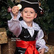 Одежда детская handmade. Livemaster - original item Pirate costume Buccaneer new year`s children`s carnival hat pirate. Handmade.