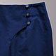 Dark Blue Cigarilla Trousers with Decorative clasp, Pants, St. Petersburg,  Фото №1