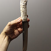 Дамский нож Дракон (рог,нерж.)в4к