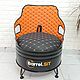 Черно - оранжевое кресло бочка в офис Barrel.SiT. Кресла. Металлическая мебель из бочек Barrel. Интернет-магазин Ярмарка Мастеров.  Фото №2