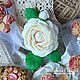 Brooches, boutonnieres, hair clips and hair clips handmade. Fair Masters - handmade. To buy a brooch `Camellia Josephine`. Handmade, brooche, camellia, white, pink, foam, craft 

