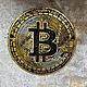 Стеклянная мозаика из сусального золота Bitcoin, Панно, Клин,  Фото №1