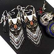 Украшения handmade. Livemaster - original item Boho Necklace made of beads Goddess Bastet Cat Protective Amulet Ankh. Handmade.