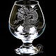 Order Dragon. A glass of brandy. ArtGraving. Livemaster. . Wine Glasses Фото №3