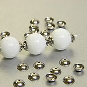Материалы для творчества handmade. Livemaster - original item Caps of 8 mm for beads are platinum color.pc. Handmade.