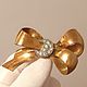 Brooch Bow with crescent moon, ,40s-50s, gilt, bow, Vintage brooches, Moscow,  Фото №1