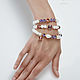 Triple bracelet-beads Lilac Dormouse. Bead bracelet. Mala by Jemma. My Livemaster. Фото №6