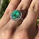 4.01tcw Natural Emerald Oval & Diamond Halo Statement Ring 14K. Rings. JR Colombian Emeralds (JRemeralds). My Livemaster. Фото №5