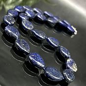 Работы для детей, handmade. Livemaster - original item Blue beads for women made of natural lapis lazuli stones. Handmade.