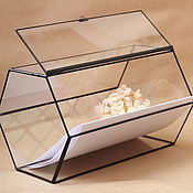 Свадебный салон handmade. Livemaster - original item Glass chest for wedding envelopes. The casket. Treasury. Handmade.