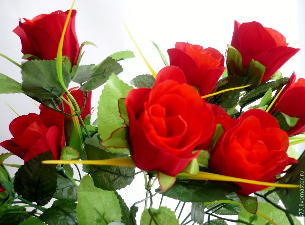 цв-24 Розы бархатные, Цветы искусственные, Москва,  Фото №1