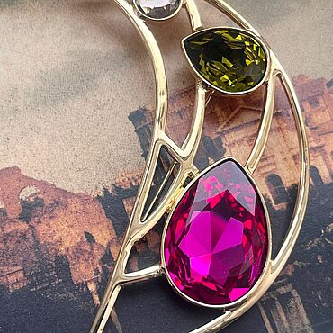 Винтаж ручной работы. Ярмарка Мастеров - ручная работа Винтаж: Брошь от Swarovski. Handmade.