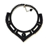 Украшения handmade. Livemaster - original item Black Gothic Necklace with agate beads. Handmade.