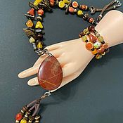 Украшения handmade. Livemaster - original item Jewelry sets made of natural stones, stylish beads, boho bracelet. Handmade.