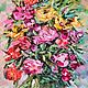 Oil painting of peonies of the rose of tsinia ' A gift of summer', Pictures, Murmansk,  Фото №1