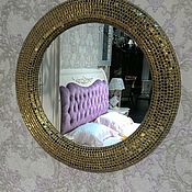 Для дома и интерьера handmade. Livemaster - original item Mirror in mosaic frame, body gold. Handmade.