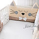 Bumpers animals for cots. Sides for crib. Miss Judy cotton (JuliaLepa). My Livemaster. Фото №6