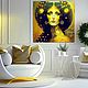 Alien. Golden black Fantasy art painting, portrait of a woman. Pictures. House of the Sun (irina-bast). My Livemaster. Фото №5