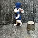 ON SALE White rabbit-miniature 5,5 cm, crocheted. Miniature figurines. Lebedeva Lyudmila (knitted toys). My Livemaster. Фото №5