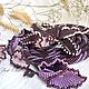 lariat harness beaded orchid. purple pink white, Lariats, Priazovskoe,  Фото №1