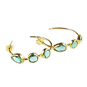 Украшения handmade. Livemaster - original item Quartz Mint Ring Earrings, Stylish Elegant Earrings. Handmade.