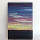 Miniature oil painting 'Sunset' (postcard ), Pictures, Novosibirsk,  Фото №1