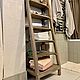 A bookcase in a bathroom niche made of barn boards (project g. Ivanovo), Shelving, Ivanovo,  Фото №1