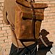 Рюкзак rolltop / роллтоп / скрутка. Рюкзаки. Shein LeatherCraft/Шьем из кожи!. Интернет-магазин Ярмарка Мастеров.  Фото №2