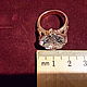 CUBIC ZIRCONIA LARGE gold ring 585,nickel silver: vintage . Vintage ring. From USSR. My Livemaster. Фото №5