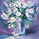 Oil painting on canvas flowers 50/40 'I give you spring', Pictures, Murmansk,  Фото №1