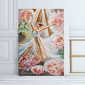 Картины и панно handmade. Livemaster - original item Oil painting of a ballerina on canvas. Handmade.